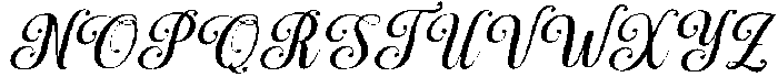 Simple Calligraphy Slant 14 Regular otf (400) Font UPPERCASE