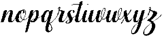 Simple Calligraphy Slant 14 Regular otf (400) Font LOWERCASE