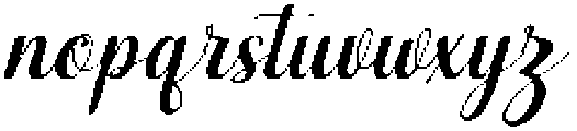 Simple Calligraphy Slant 16 Regular otf (400) Font LOWERCASE