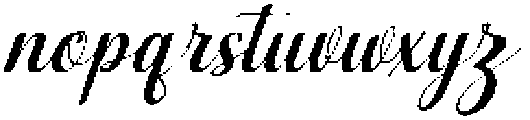 Simple Calligraphy Slant 20 Regular otf (400) Font LOWERCASE