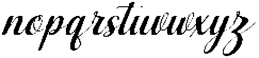 Simple Calligraphy Slant 22 Regular otf (400) Font LOWERCASE