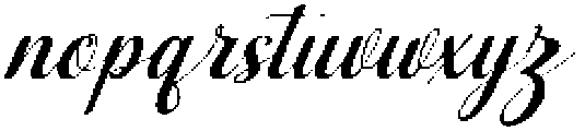 Simple Calligraphy Slant 24 Regular otf (400) Font LOWERCASE