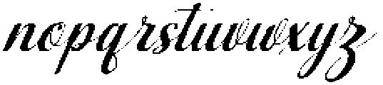 Simple Calligraphy Slant 26 Regular otf (400) Font LOWERCASE