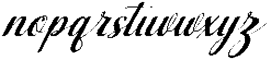 Simple Calligraphy Slant 30 Regular otf (400) Font LOWERCASE