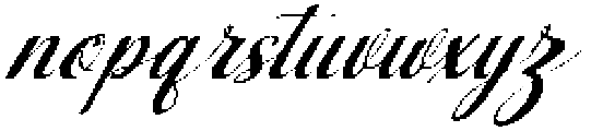 Simple Calligraphy Slant 34 Regular otf (400) Font LOWERCASE