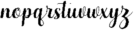 Simple Calligraphy Slant 6 Regular otf (400) Font LOWERCASE