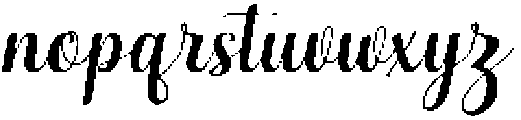 Simple Calligraphy Slant 8 Regular otf (400) Font LOWERCASE