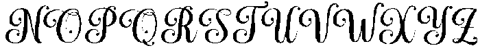 Simple Calligraphy Slant Regular otf (400) Font UPPERCASE