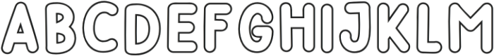 Simple Dough Outline otf (400) Font UPPERCASE