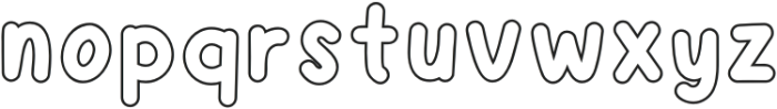 Simple Dough Outline otf (400) Font LOWERCASE