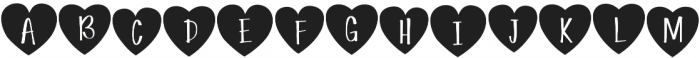 Simple Love Heart Display otf (400) Font LOWERCASE