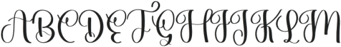 Simple Lovely Regular otf (400) Font UPPERCASE