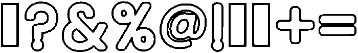 Simple Outline Regular otf (400) Font OTHER CHARS