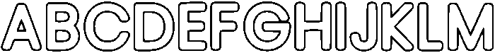 Simple Outline Regular otf (400) Font UPPERCASE