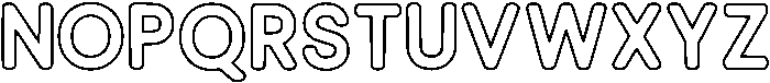 Simple Outline Regular otf (400) Font LOWERCASE