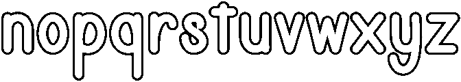 Simple Outline Regular otf (400) Font LOWERCASE