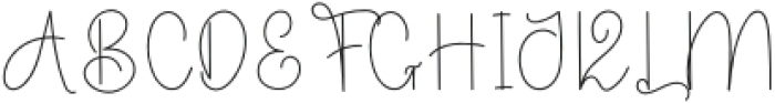 Simple Signature1 Regular otf (400) Font UPPERCASE