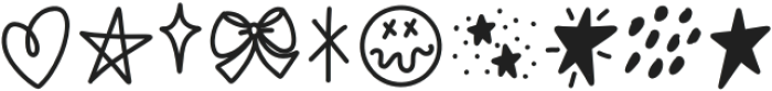 Simply Sparkle Icons Regular otf (400) Font OTHER CHARS