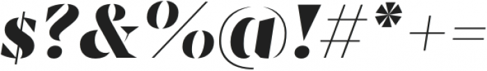 Sincerity Stencil Black Italic otf (900) Font OTHER CHARS