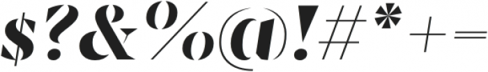 Sincerity Stencil Bold Italic otf (700) Font OTHER CHARS