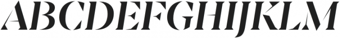 Sincerity Stencil Medium Italic otf (500) Font UPPERCASE