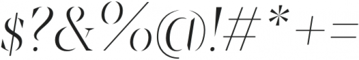 Sincerity Stencil Thin Italic otf (100) Font OTHER CHARS