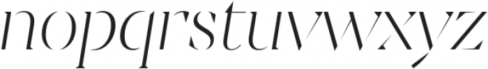 Sincerity Stencil Thin Italic otf (100) Font LOWERCASE