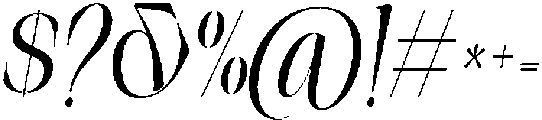 SinclairProObsession-Italic otf (400) Font OTHER CHARS