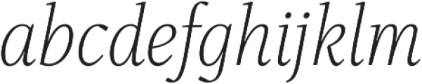 Singel Light Italic otf (300) Font LOWERCASE