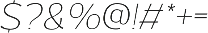 Singkey Thin Italic otf (100) Font OTHER CHARS