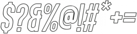 Singo Outline Italic otf (400) Font OTHER CHARS