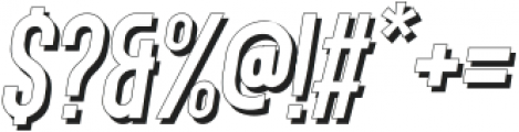 Singo Shadow Italic otf (400) Font OTHER CHARS