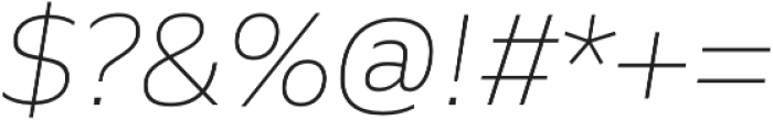 Siro ExtraLight Italic otf (200) Font OTHER CHARS