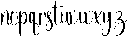 Sister Regular otf (400) Font LOWERCASE
