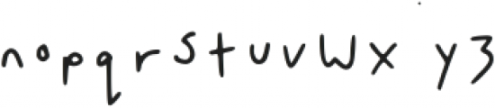 Sisters Handwriting Regular otf (400) Font LOWERCASE