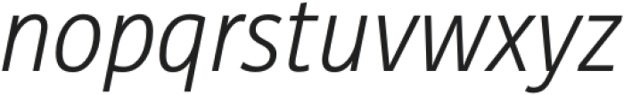 Site Negative Condensed Light Italic otf (300) Font LOWERCASE