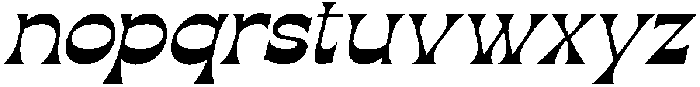 Sizzling Cheesy Italic otf (400) Font LOWERCASE