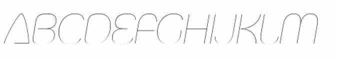 Silicone UltraLight Italic Font UPPERCASE