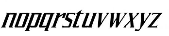 Silverliner Wide Oblique Font LOWERCASE
