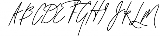 Signature Font Blanc Seing Font UPPERCASE