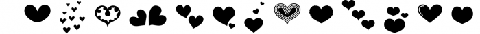 Simple Hearts Dingbat, a valentines dingbat font Font UPPERCASE