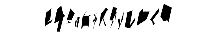 Siberia Narrow Oblique Font LOWERCASE