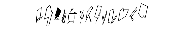 Siberia Narrow Outline Oblique Font LOWERCASE