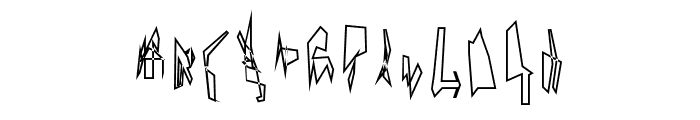 Siberia Narrow Outline Font UPPERCASE