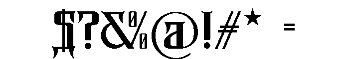 Sigil Font OTHER CHARS