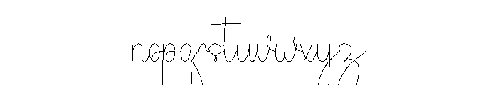 Signature Beautiful Font LOWERCASE