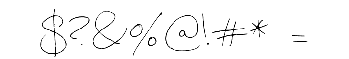 Signature Medium Font OTHER CHARS