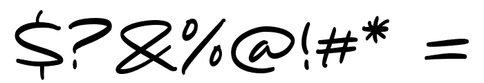 Silent Handwritting Font OTHER CHARS