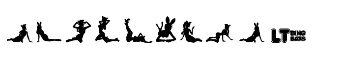 Silhouettes from Poser LT Font LOWERCASE