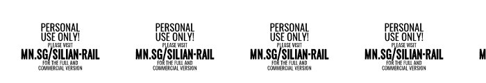Silian Rail PERSONAL USE Regular Font OTHER CHARS